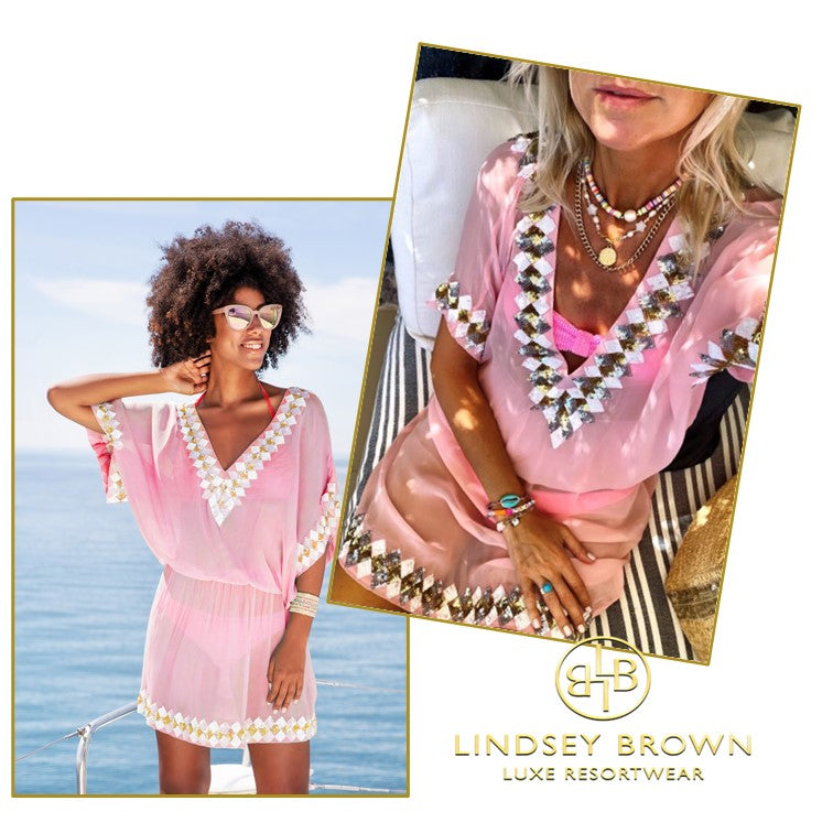 Anna Mavridis Silk Designer Kaftans by Lindsey Brown resort wear
