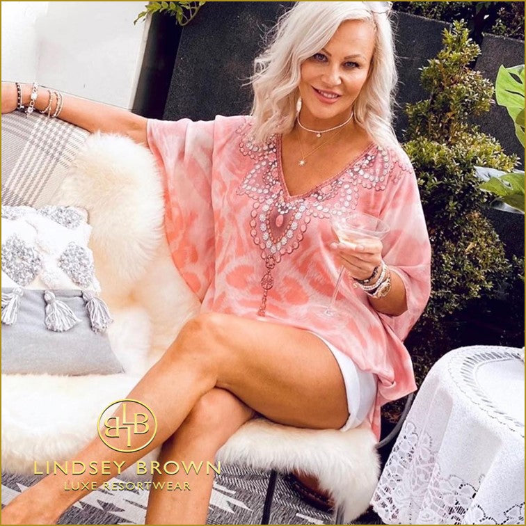 Kazz style wears Pink Kaftan