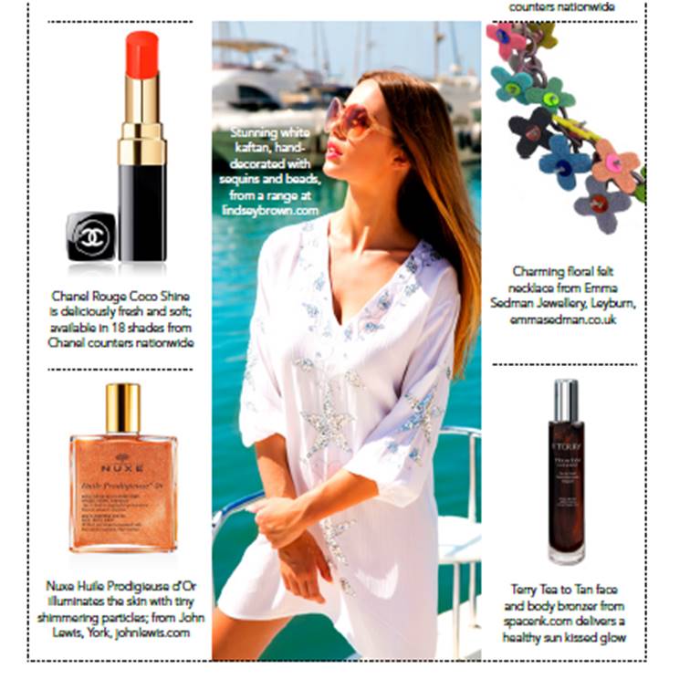 Monaco White Kaftan as seen in Dales Magazine