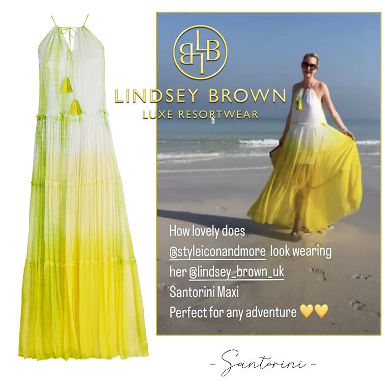 Yellow Silk maxi resort wear dress
