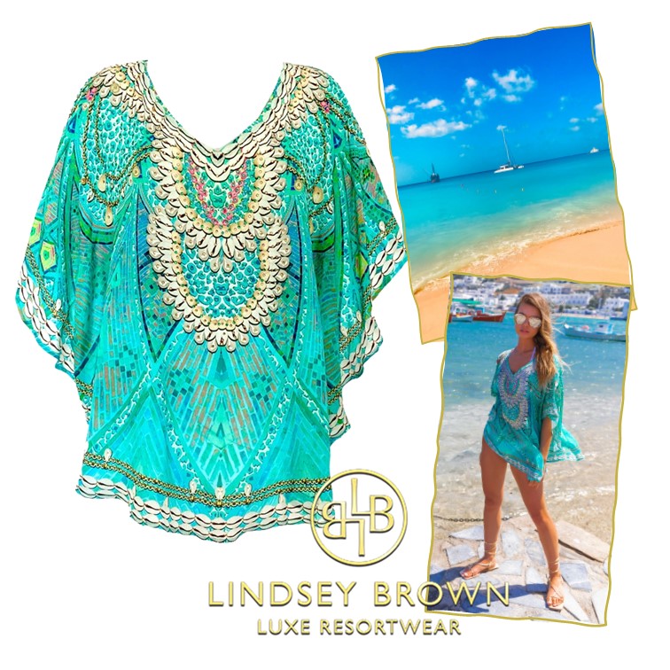 Petite designer kaftans and resort wear Lindsey Brown Lindsey Brown