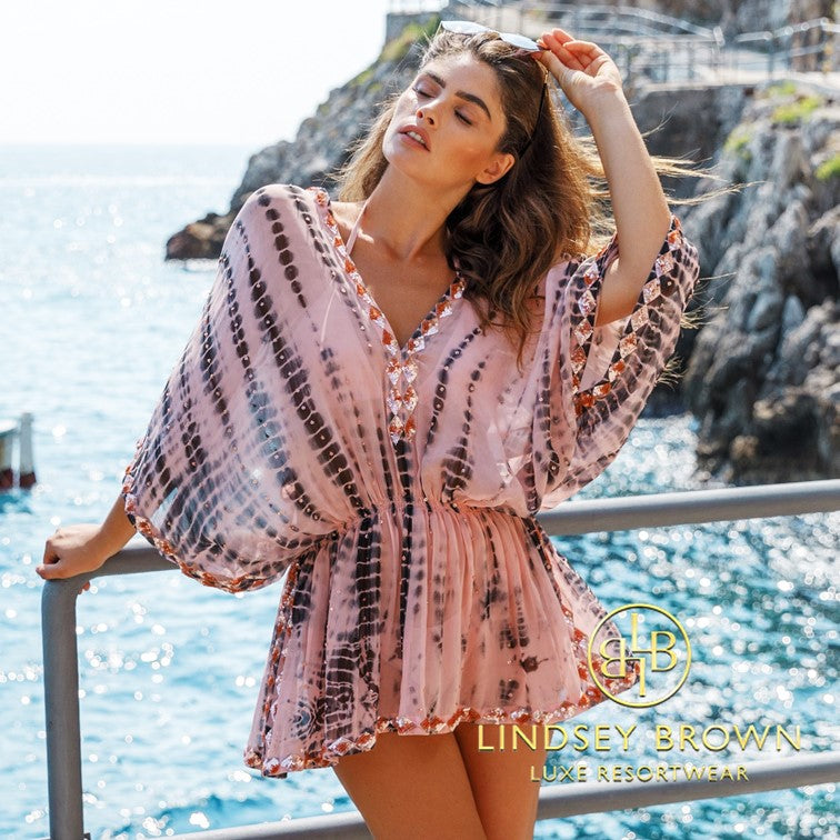 stunning silk designer kaftans to wear on a cruise holiday by lindsey brown resort wear