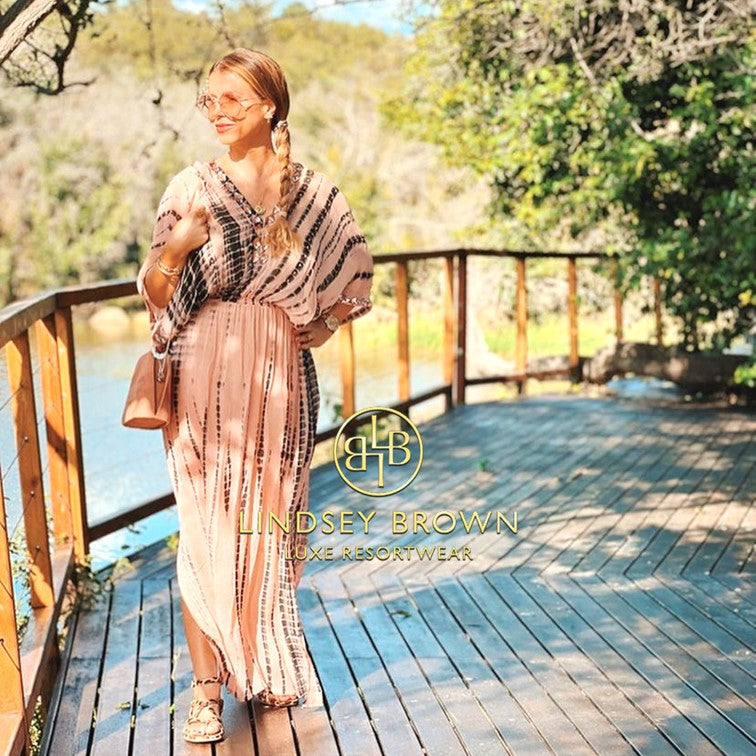 Designer silk kaftans by Lindsey Brown resort wear