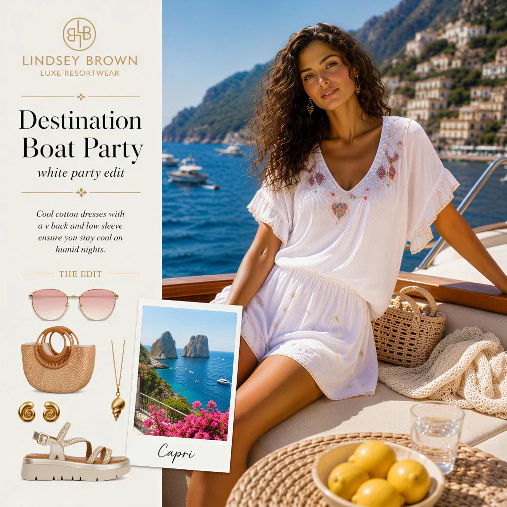 What to Wear to a Boat Party, White Dresses for Italy and Greece