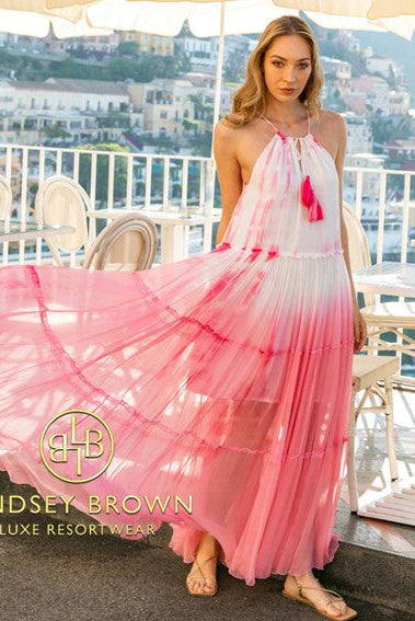 silk resort wear holiday dresses and silk kaftans to wear on holiday by Lindsey Brown resort wear