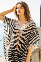 Animal print silk beach cover ups to wear on a Caribbean Cruise holiday by Lindsey Brown resort wear
