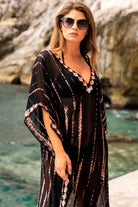 black pink silk stunning resort wear beach cover-ups by lindsey brown