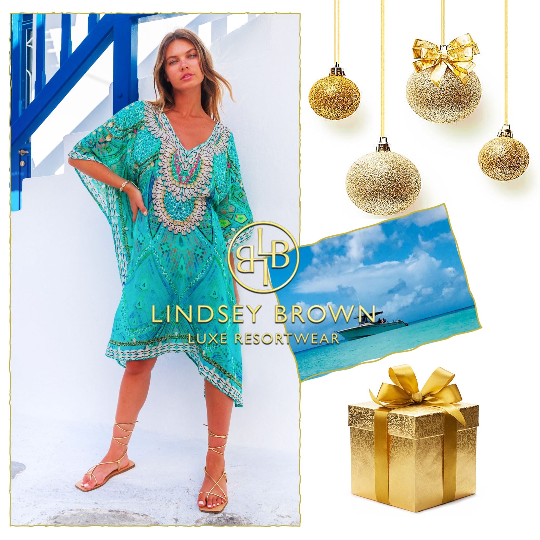 Christmas gifts silk beach cover ups under £100 by Lindsey Brown resort wear