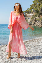 Stunning silk maxi kaftans to wear on holiday by Lindsey Brown resort wear