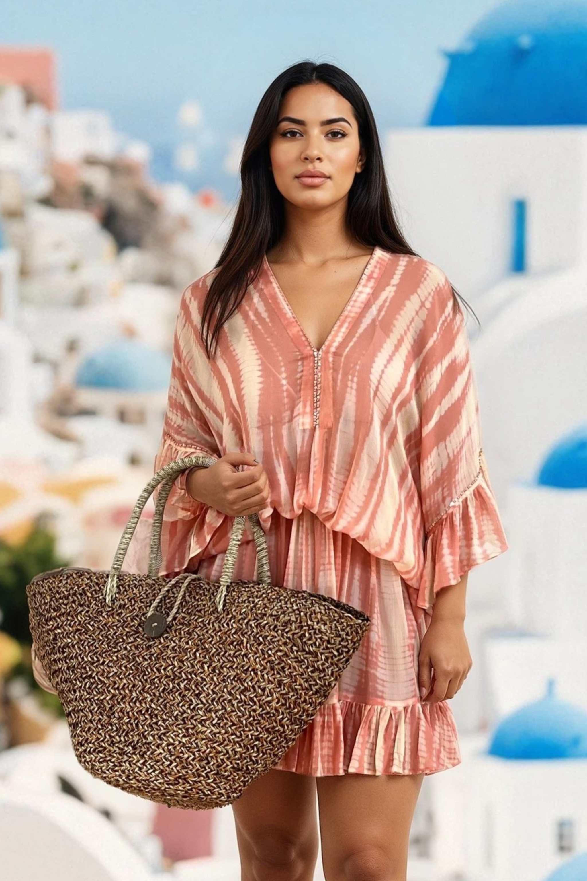 light weight silk resort wear kaftans to wear in Barbados by Lindsey Brown