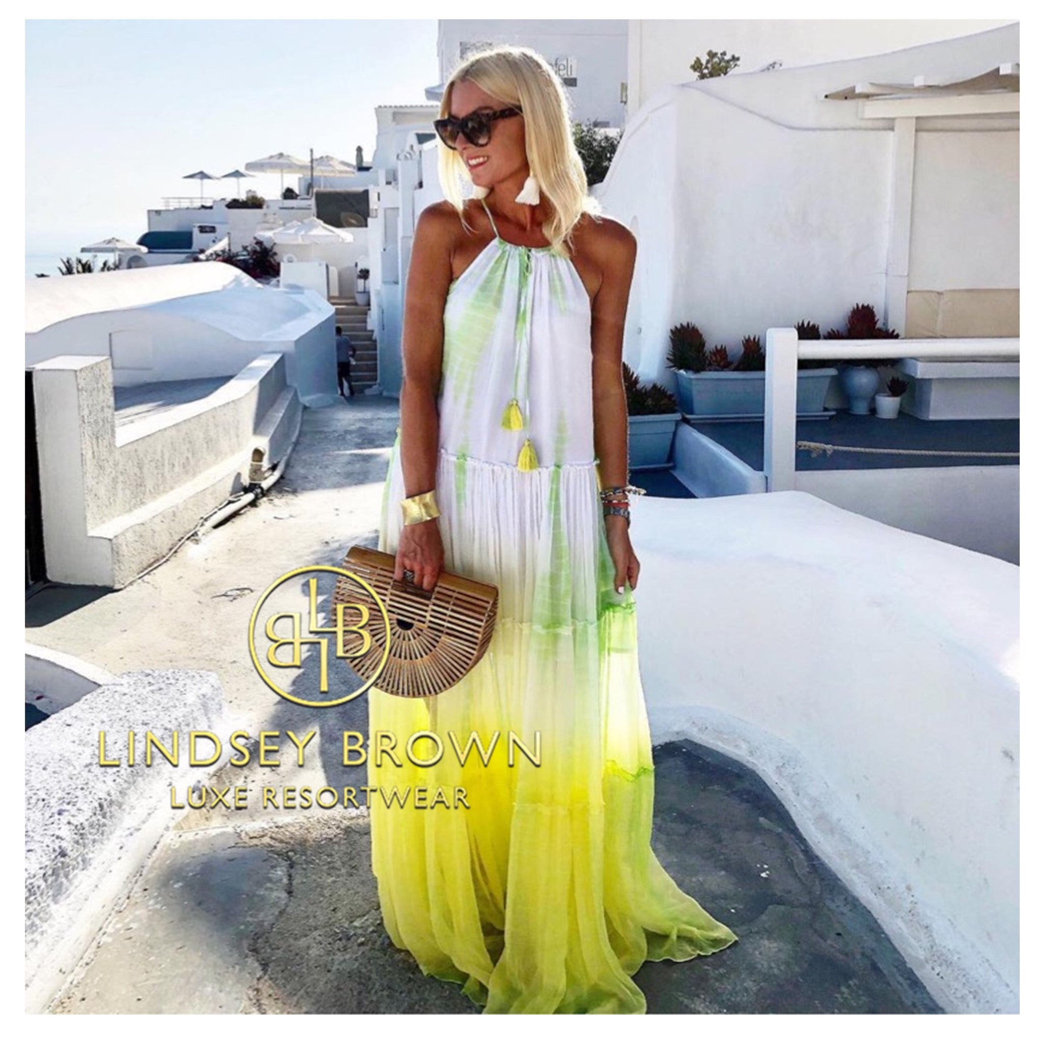 Stunning silk resort wear silk maxi dresses to wear on holiday by Lindsey Brown resort wear