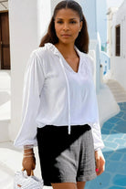 White cotton summer blouse to wear in summer by lindsey brown resort wear