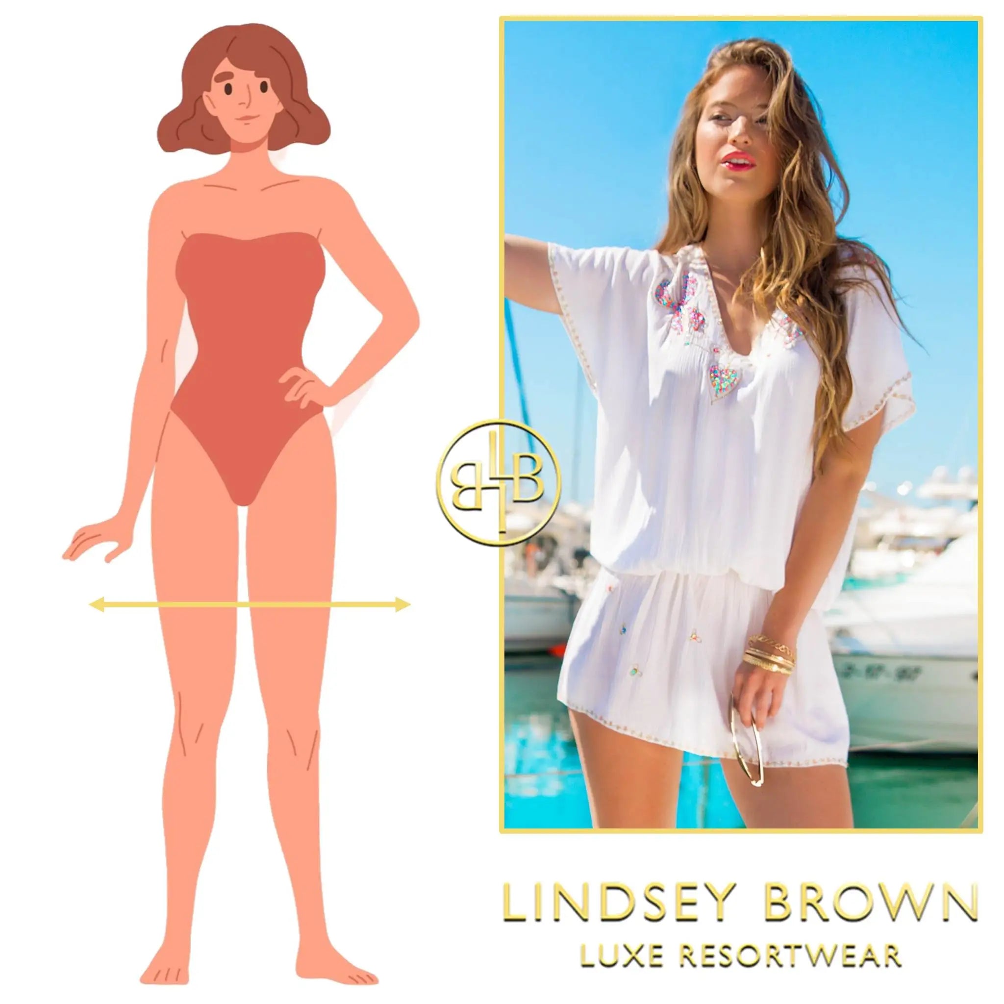 Short length resort wear kaftans by lindsey brown