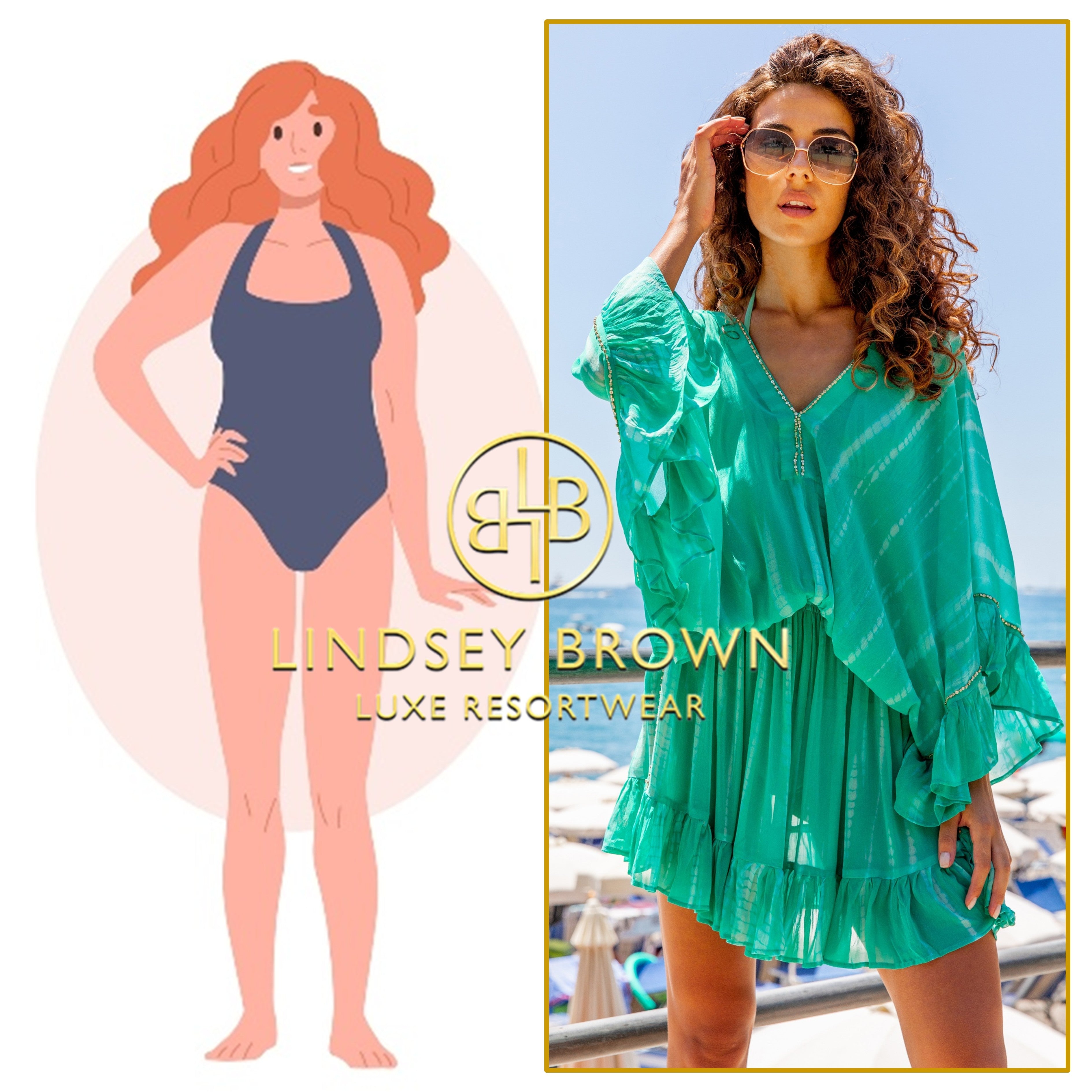 bloused drop waisted silk kaftan dresses to suit an apple body shape