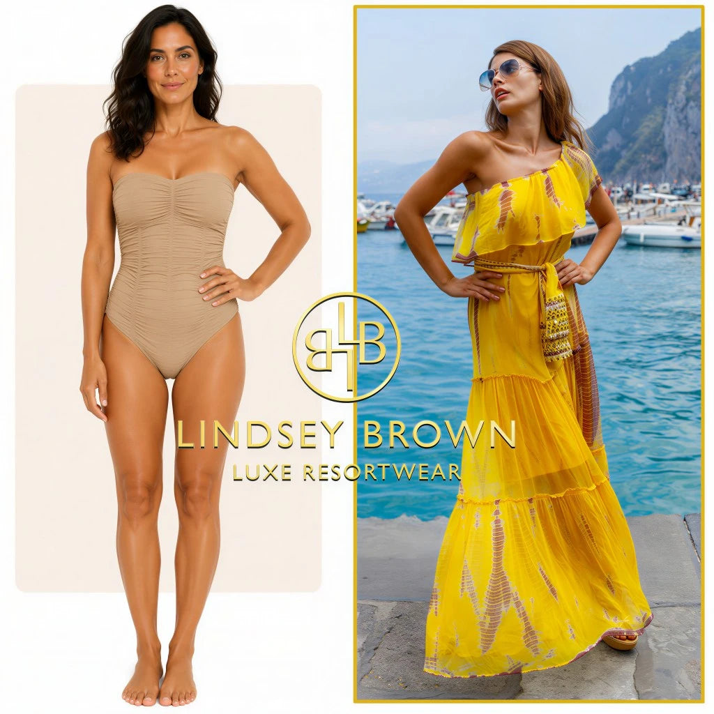 one shoulder resort wear dresses that suit an athletic body shape by lindsey brown resort wear