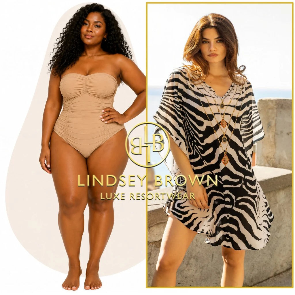curved hemline beach kaftans to flatter a pear shaped boddy
