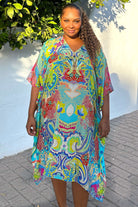 plus size silk beach cover-ups to wear over swimwear by Lindsey Brown resort wear