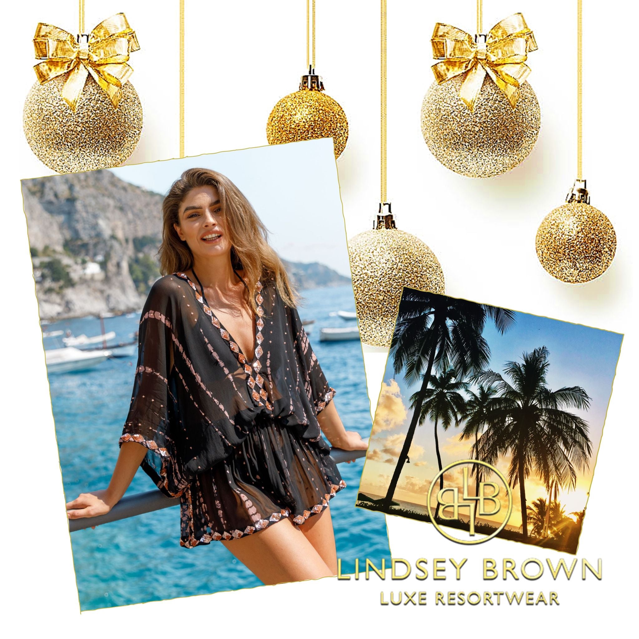Short silk kaftans to wear in the Caribbean at Christmas by Lindsey Brown resort wear