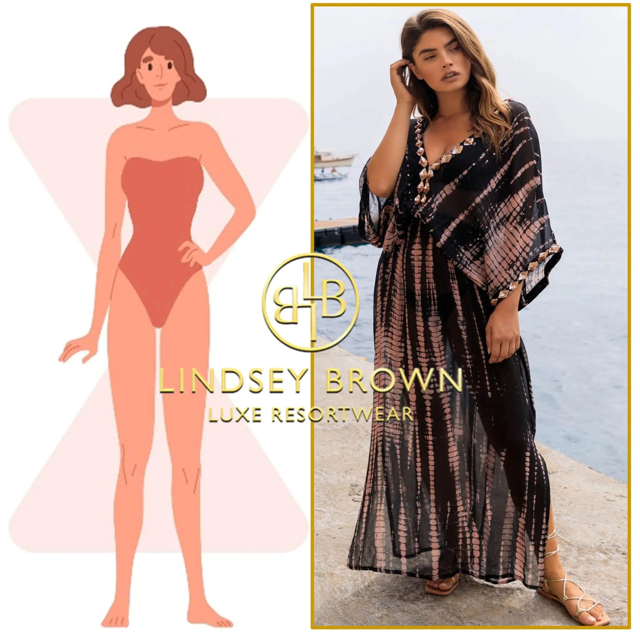 maxi kaftans that suit an hour glass shape by lindsey brown resort wear