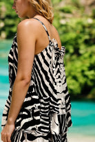 abstract tiger print floaty silk resort wear top by lindsey brown resort wear 