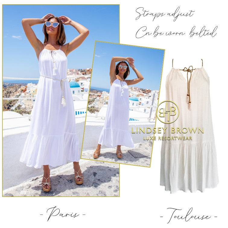 white designer beach dresses to wear on holiday