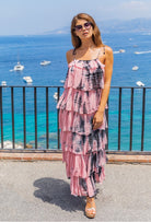 stunning pink silk resort wear dress by lindsey brown resort wear