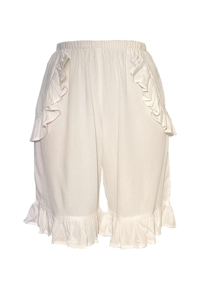 white designer holiday shorts by lindsey brown resort wear