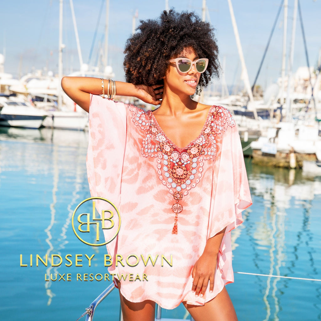 Designer Pink Kaftan Tops by Lindsey Brown