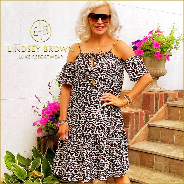 Leopard Print Summer Dresses to Wear in the Caribbean by Lindsey Brown Resort Wear
