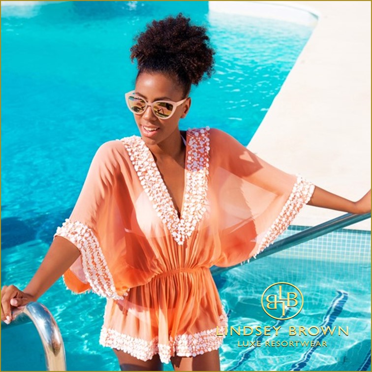 Designer Silk Beach Cover Ups by Lindsey Brown Resort Wear