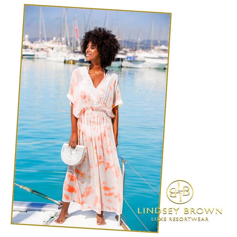 Shop silk maxi kaftans for Dubai by Lindsey Brown resort wear