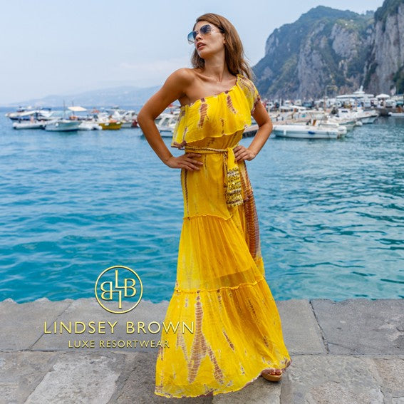luxury designer maxi dresses to wear on vacation by Lindsey Brown resort wear