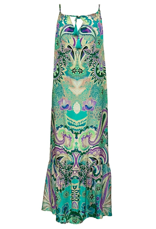 Lindsey Brown Melbourne Black & Gold Kaftan Beach Dress
