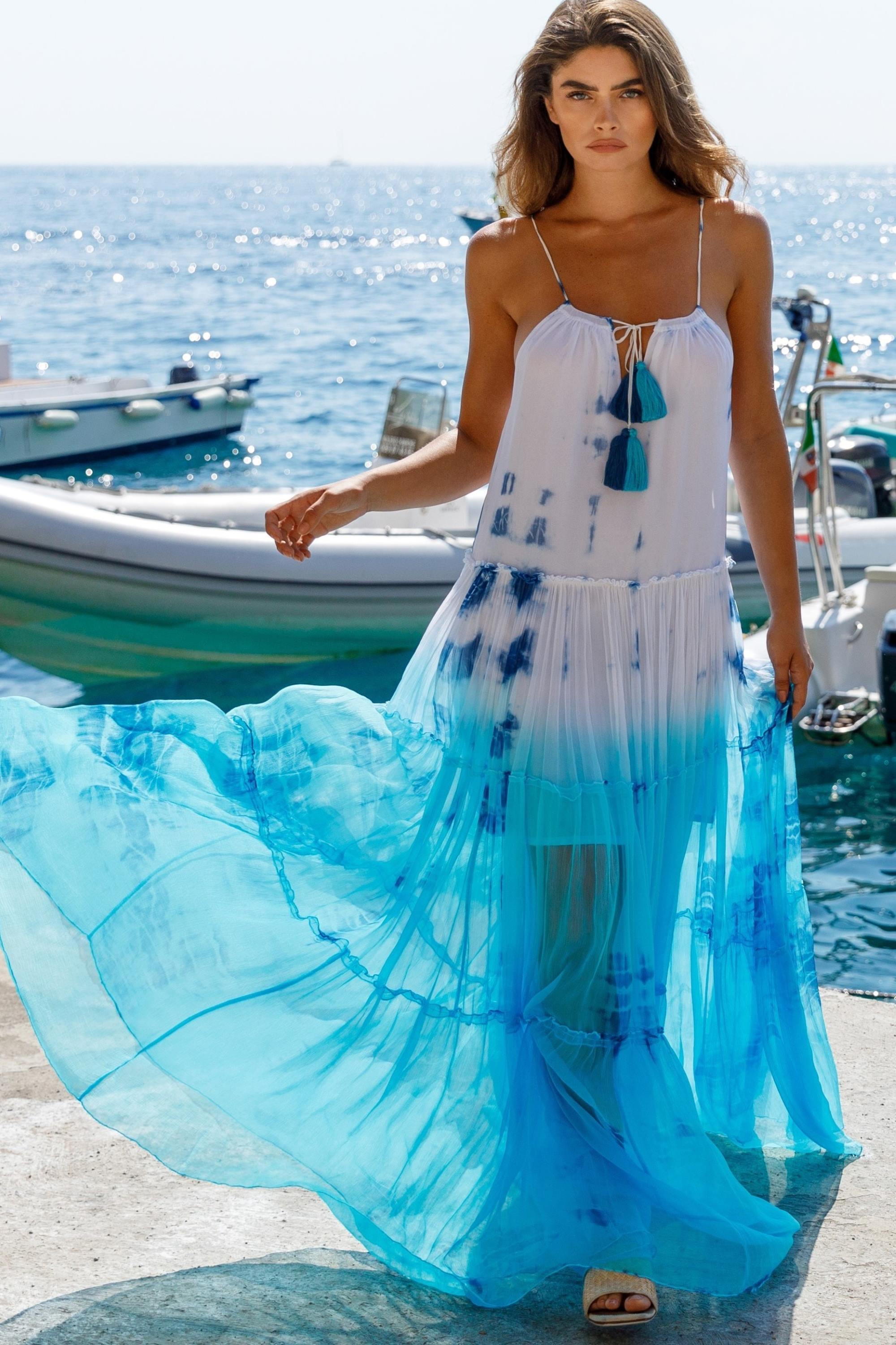 long flowy dresses for work Cap Sleeve Beaded Lace Flowy Beach Wedding Dress Nude Pink main image 1