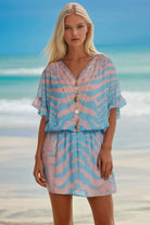 Pink and Blue designer beach dresses by Lindsey Brown resort wear