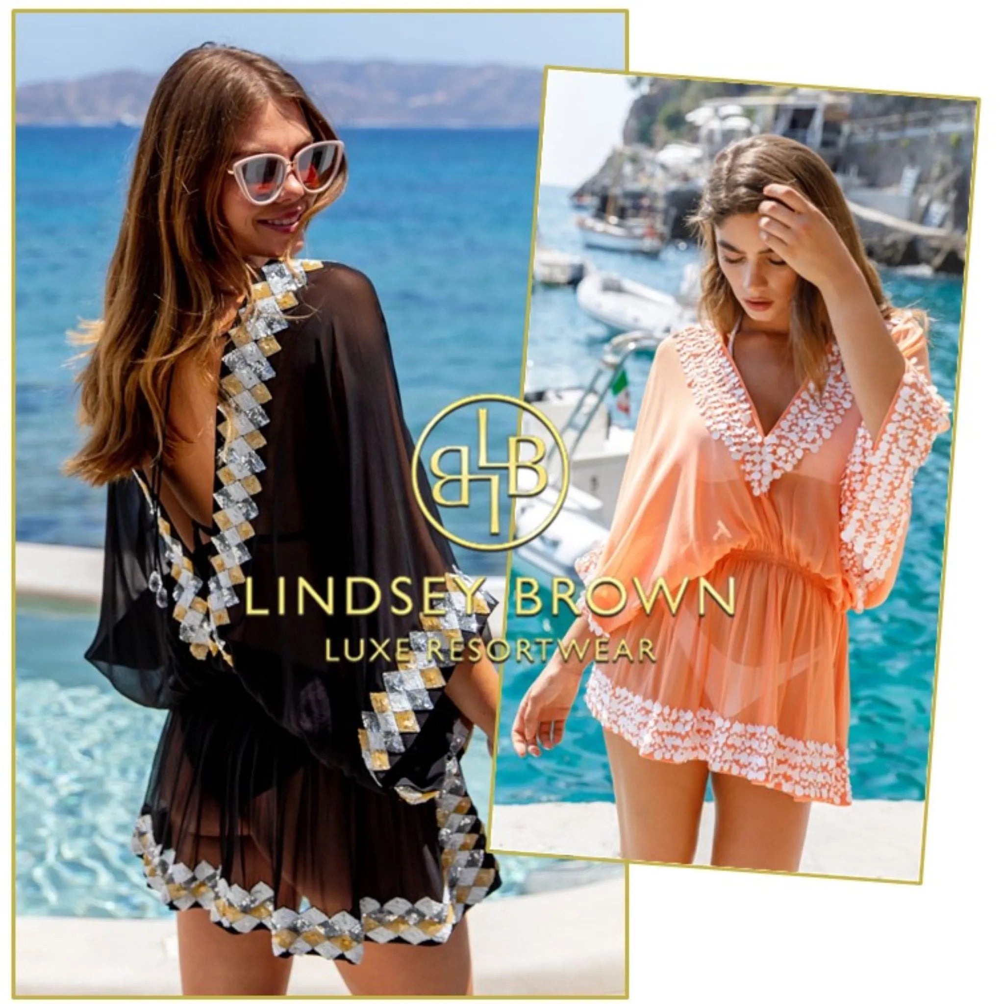 Short silk luxury kaftans to wear in Barbados by Lindsey Brown resort wear 