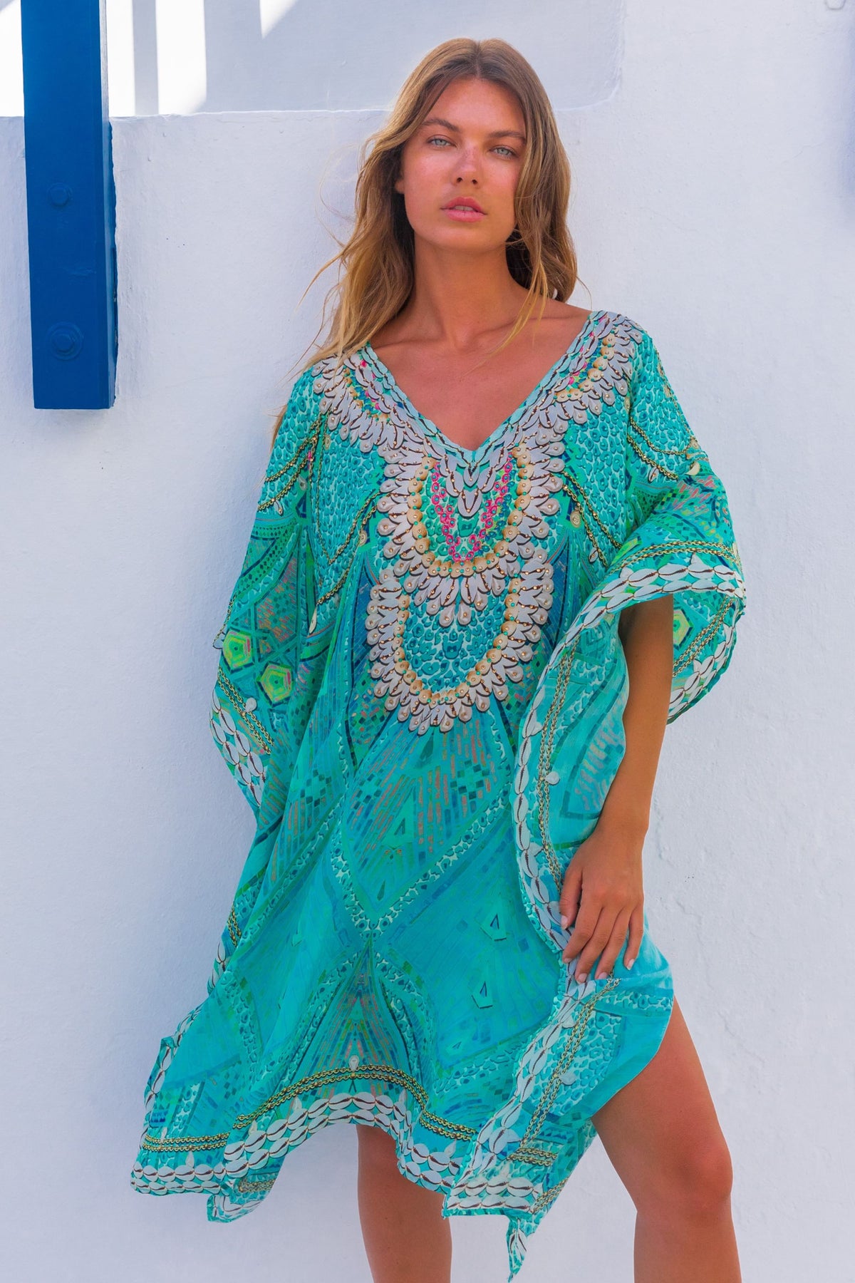 Lindsey Brown T Madagascar Maxi Vibrant Animal Print Kaftan Beach Cover Up main image 0