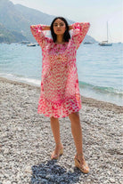 plus size silk resort wear dress to wear on holiday by Lindsey Brown silk resort wear