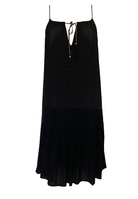 Black plus size short sleeveles sbeach dress by Lindsey Brown luxury resort wear