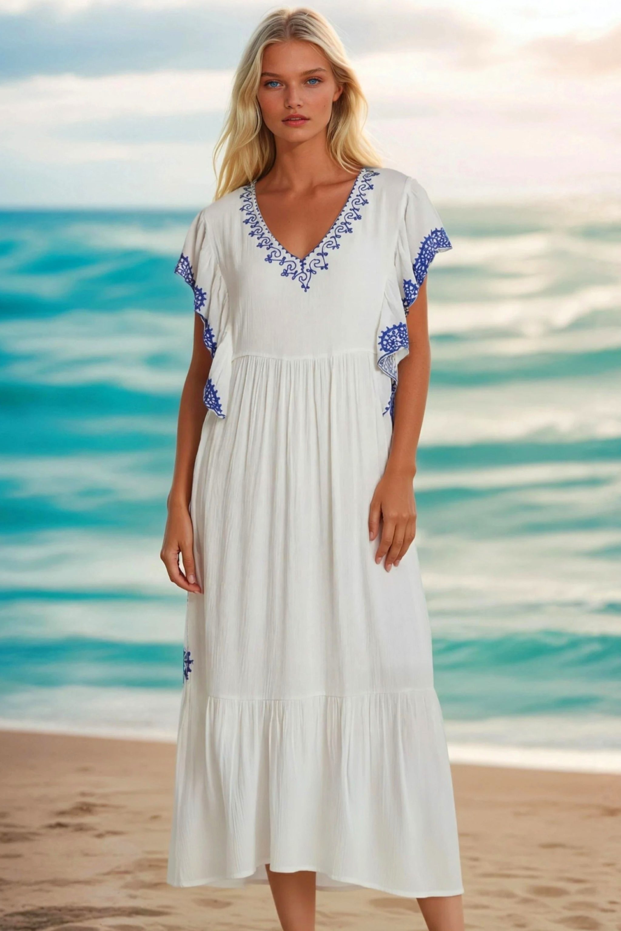 White-cotton-dresses-to-wear-in-the-Caribbean-by-Lindsey-Brown-resort-wear-