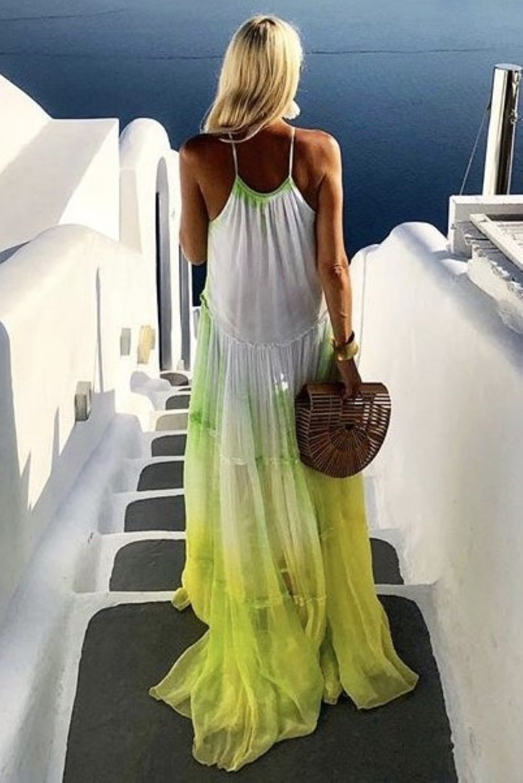 The Santorini Off-Shoulder Maxi Dress