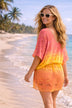 Coral Ombre Bloused Silk Kaftan - Lindsey Brown