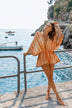 Mojito Peach Tie Dye Silk Kaftan