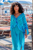 turquoise blue silk designer maxi kaftans 