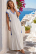 white cotton midi dress to wear on warm summer holidays by Lindsey Brown