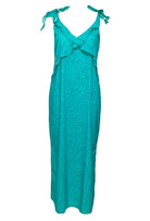Aqua cotton maxi dress to wear on holiday by lindsey brown resort wear 