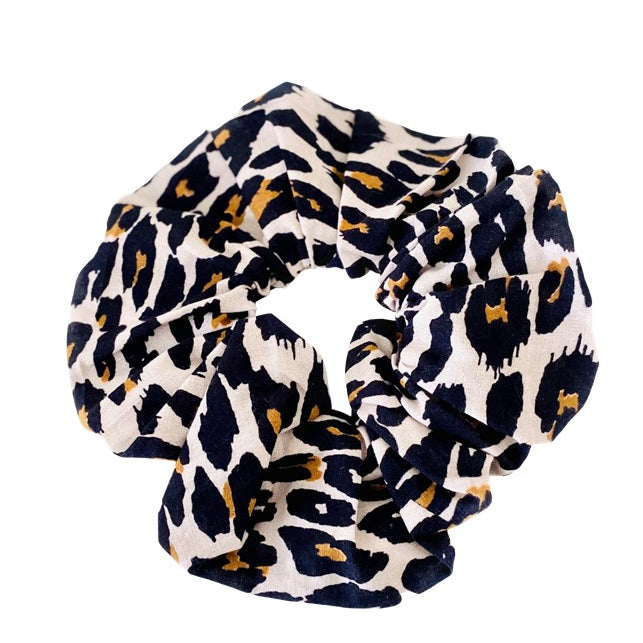 cotton animal print hair scrunchies to wear on holiday by Lindsey Brown resort wear 
