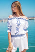 white designer holiday shorts by lindsey brown resort wear 